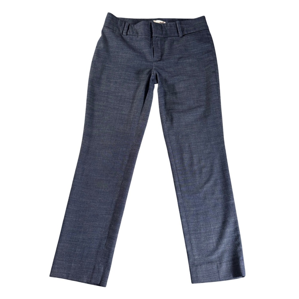 Calvin Klein Womens Navy Blue Straight Leg Dress Ankle‎ Pants Mid Rise SZ 4